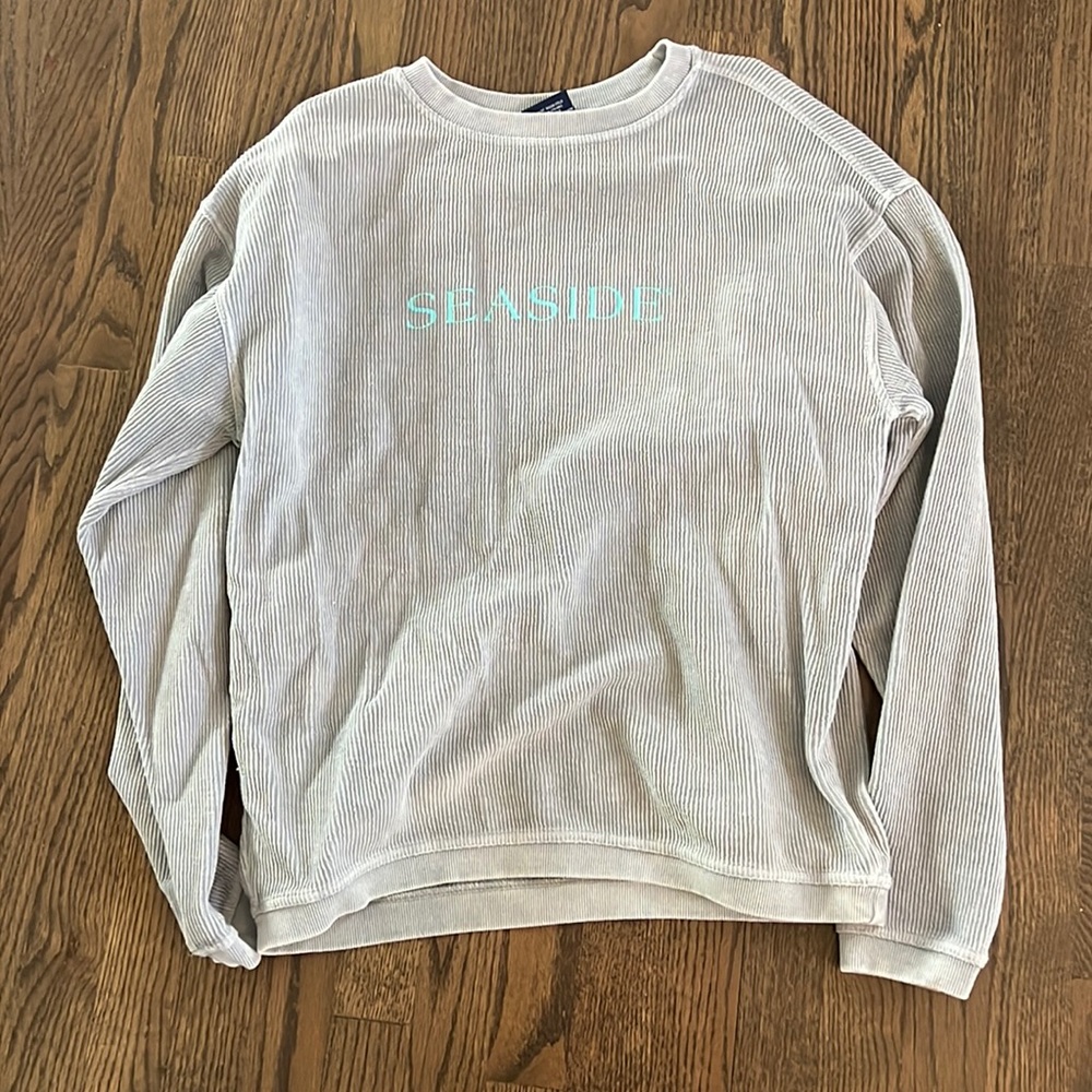 Seaside Style Comfort Colors Gray Sweatshirt Small